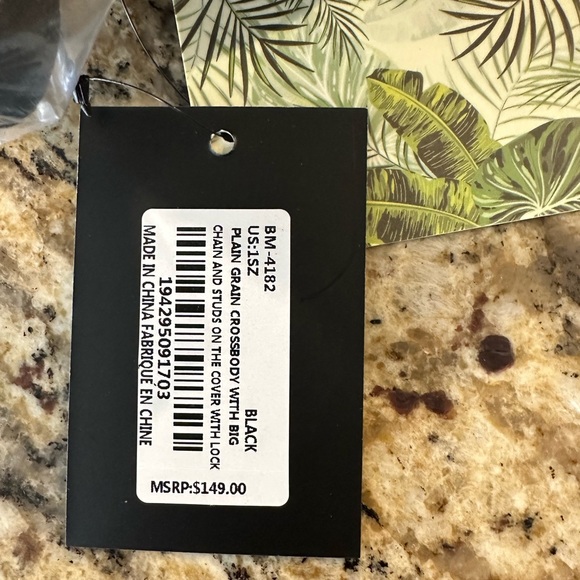 Badgley Mishka Black and Gold Studded Handbag/Shoulder Bag - Picture 10 of 11